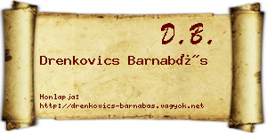 Drenkovics Barnabás névjegykártya